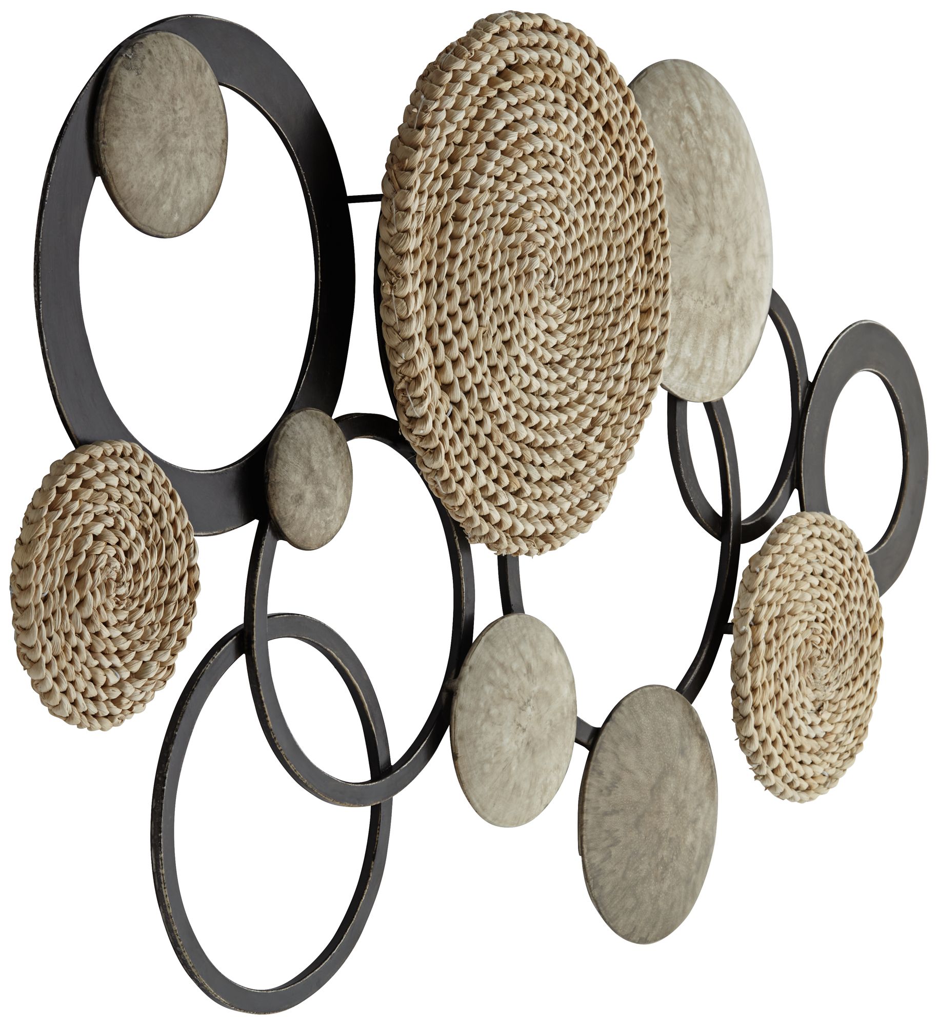 Ocala 39 1/2" Wide Black and Natural Wall Art 549N0 Lamps Plus