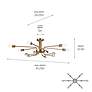 Thumbnail3 of Ocala 41 1/4" Wide Champagne Bronze 6-Light Ceiling Light more views