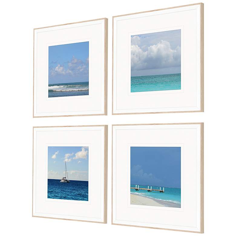 Image 4 Ocean Adventures I 18 inch Square 4-Piece Giclee Wall Art Set more views