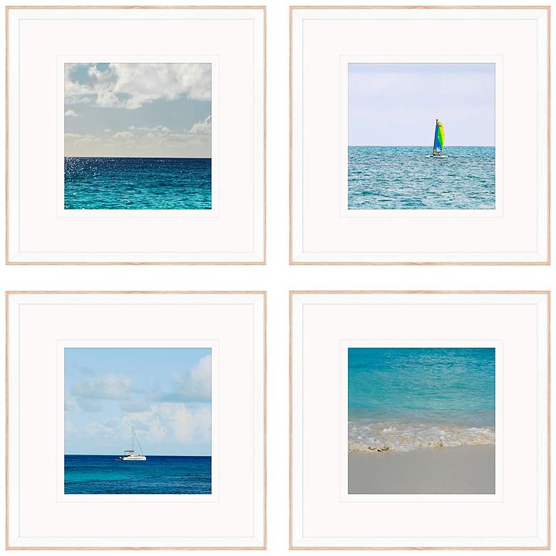 Image 2 Ocean Adventures II 18 inch Square 4-Piece Giclee Wall Art Set