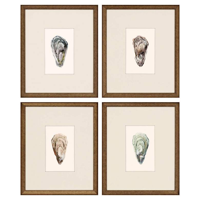 Image 1 Ocean Blades 16" High 4-Piece Framed Giclee Wall Art Set