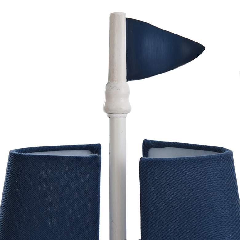 Image 5 Ocean Breeze 19 1/2 inch High White and Blue Sail Boat Accent Table Lamp more views