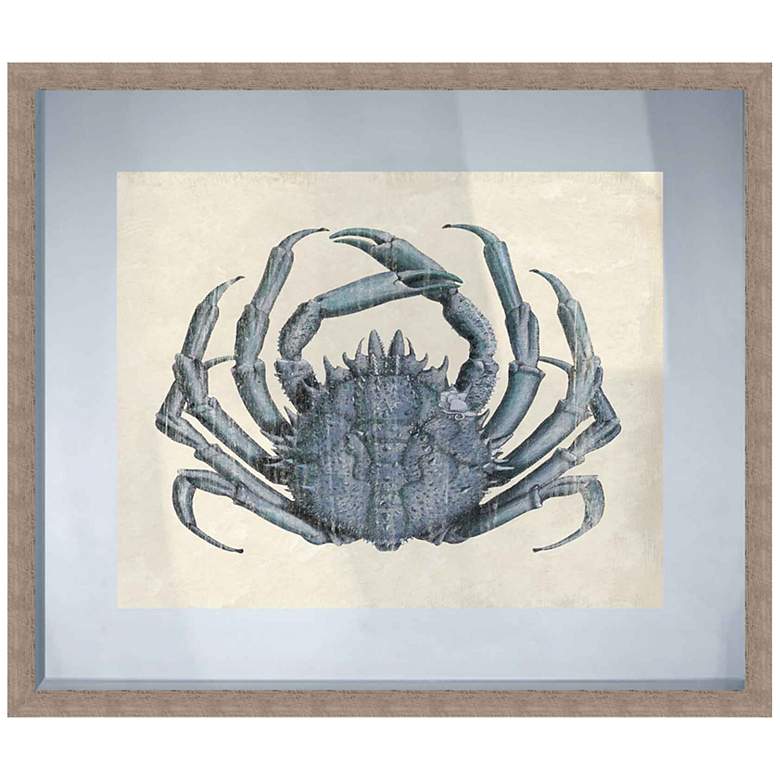 Image 1 Ocean Crab 28 inch Wide Framed Coastal Giclee Wall Art
