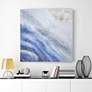 Ocean Elixer 36" Square Textured Metallic Canvas Wall Art in scene