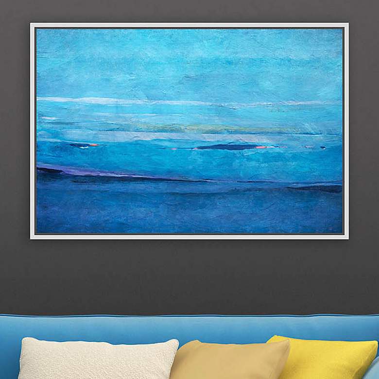 Image 1 Ocean II 29 3/4" Wide Framed Giclee Canvas Wall Art