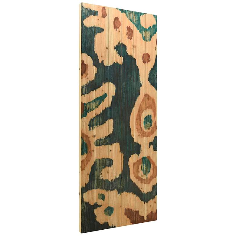 Image 5 Ocean Ikat AB 60" High 2-Piece Print Solid Wood Wall Art Set more views