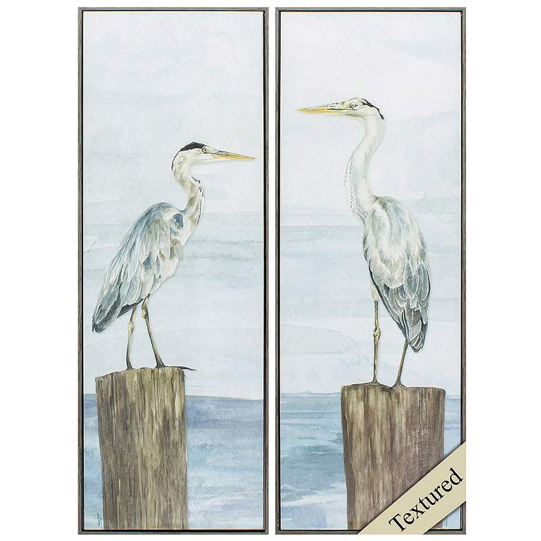 Image 1 Ocean Sky Panel 13"W x 36"H Non-Glass Framed Art Set of 2