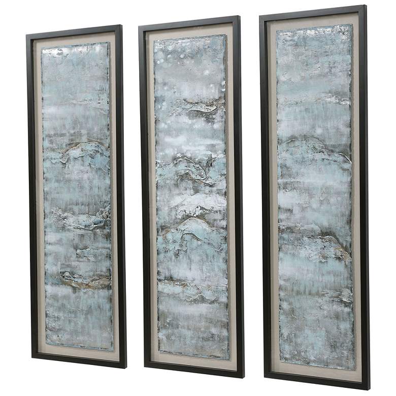 Image 6 Ocean Swell 65 3/4" High 3-Piece Framed Metal Wall Art Set more views