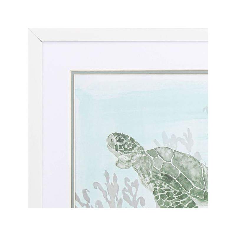 Image 4 Ocean Swim 17 inch Square 2-Piece Framed Wall Art Set more views