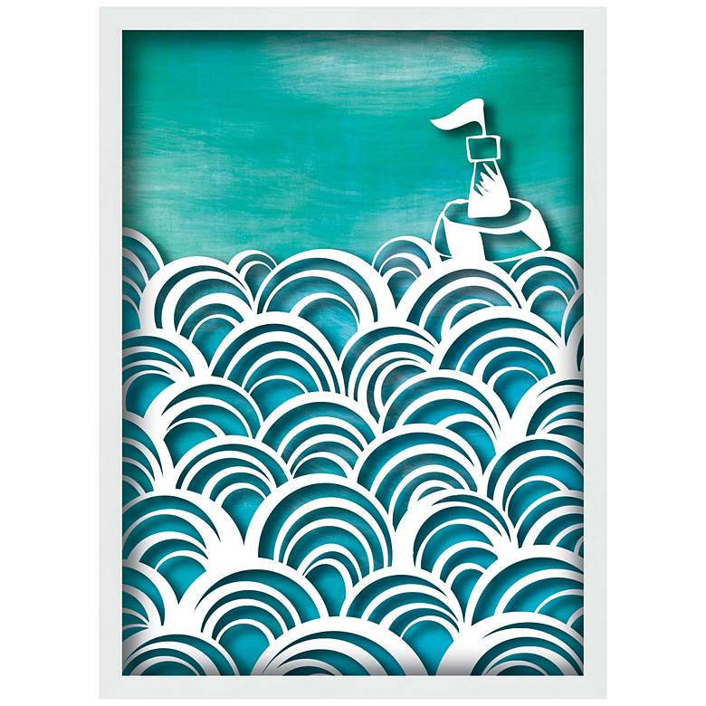 Image 1 Ocean Swirls 15 inch High Coastal Giclee Wall Art