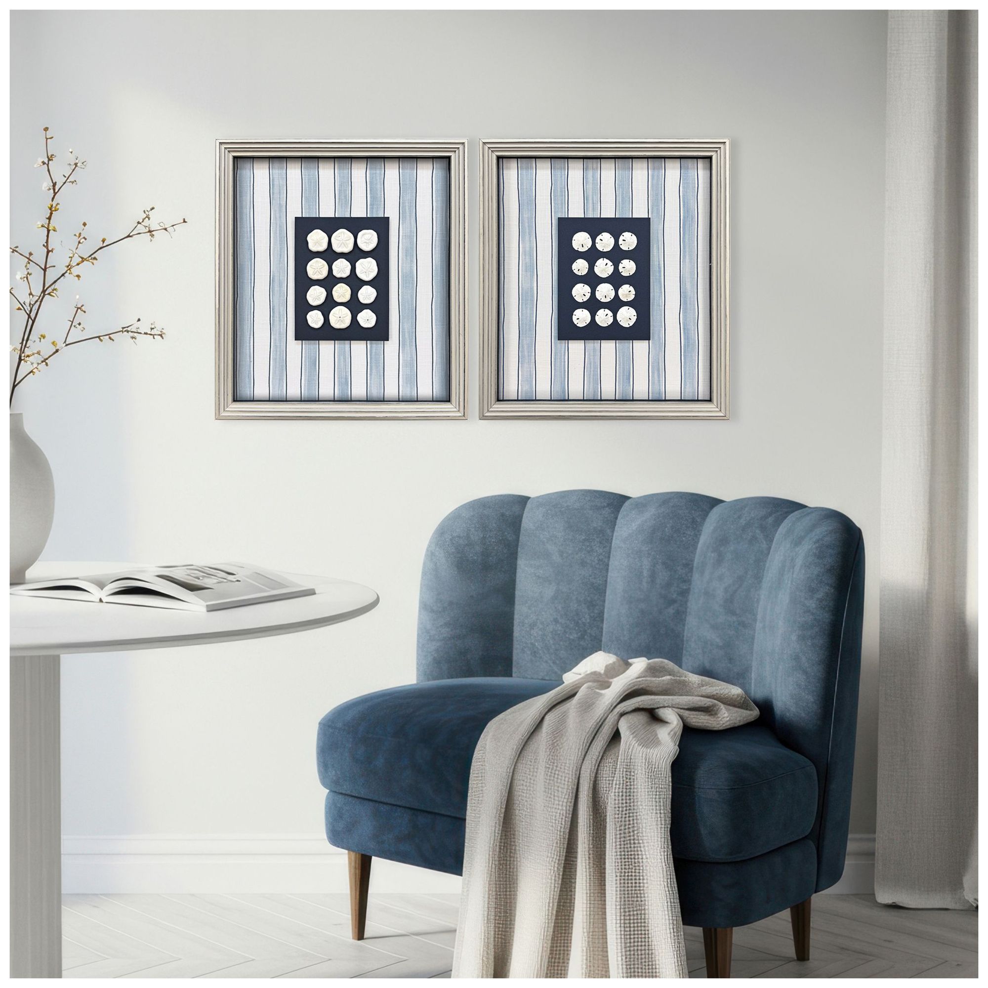 Image 4 Ocean Treasury 16"W x 18"H Framed Art - Set of 2 more views