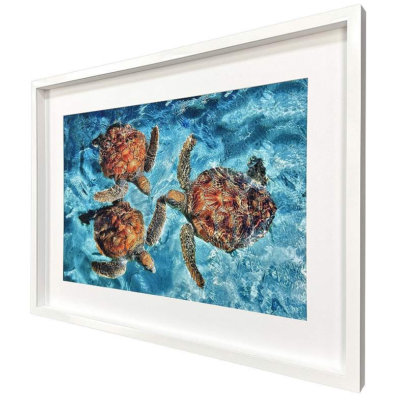 Image 3 Ocean Turtles 46"W x 34"H Framed Art more views