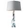 Ocean Twist Lamp w/Silk Shade