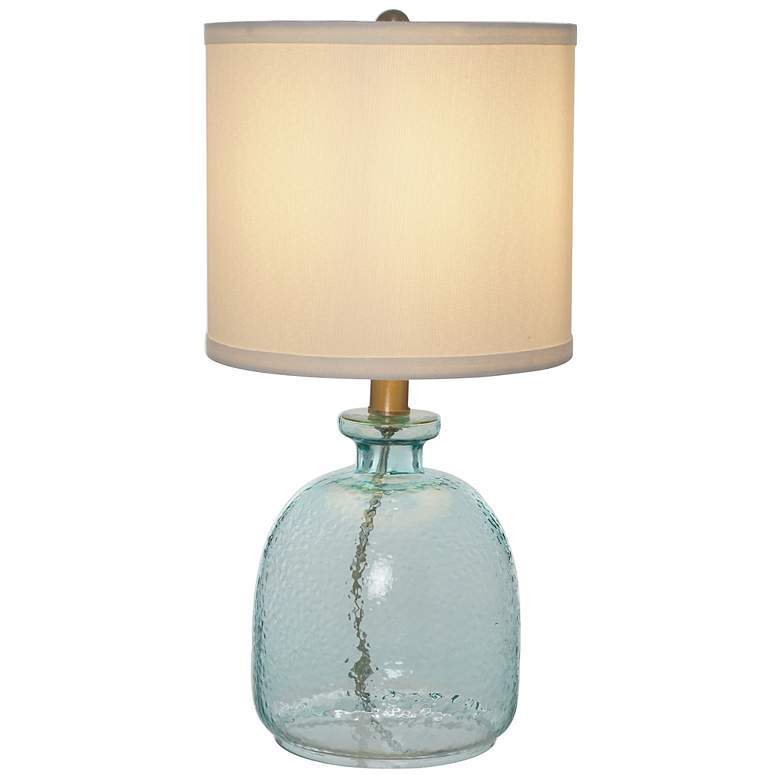 Image 2 Oceana 18.25" High Blue Textured Glass Table Lamp more views