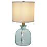 2_Oceana 18.25" High Blue Textured Glass Table Lamp more views