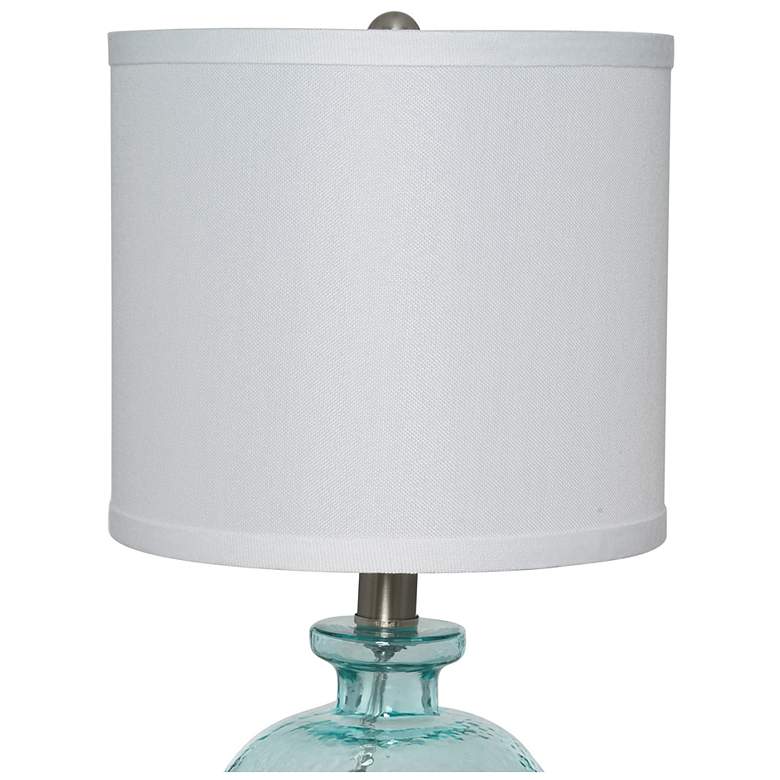 Image 4 Oceana 18.25" High Blue Textured Glass Table Lamp more views