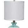 4_Oceana 18.25" High Blue Textured Glass Table Lamp more views