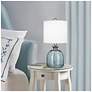 6_Oceana 18.25" High Blue Textured Glass Table Lamp more views