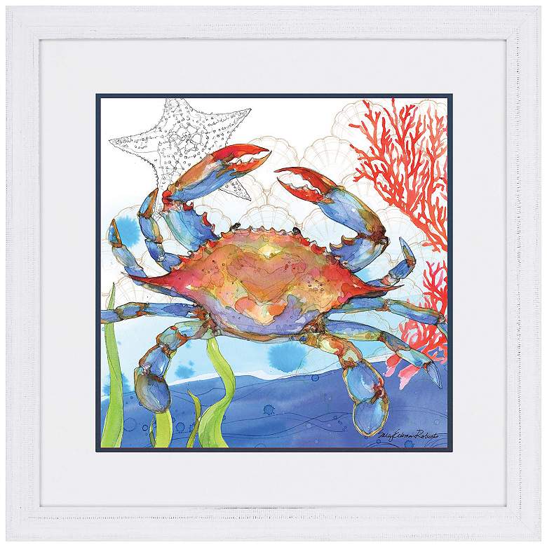 Image 1 Oceana Crab 1 36"W x 36"H Framed Art