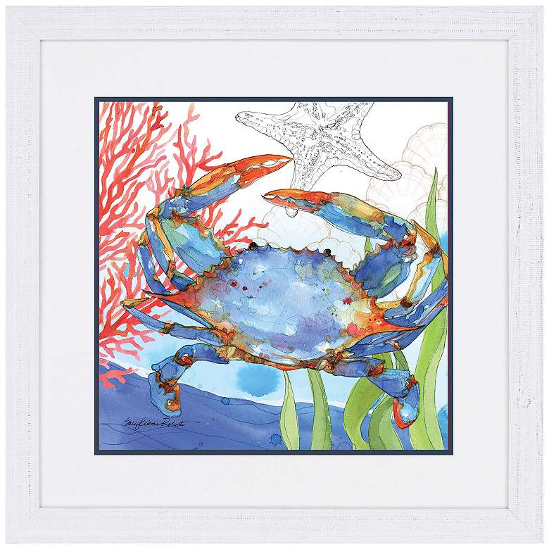 Image 1 Oceana Crab 2 36"W x 36"H Framed Art