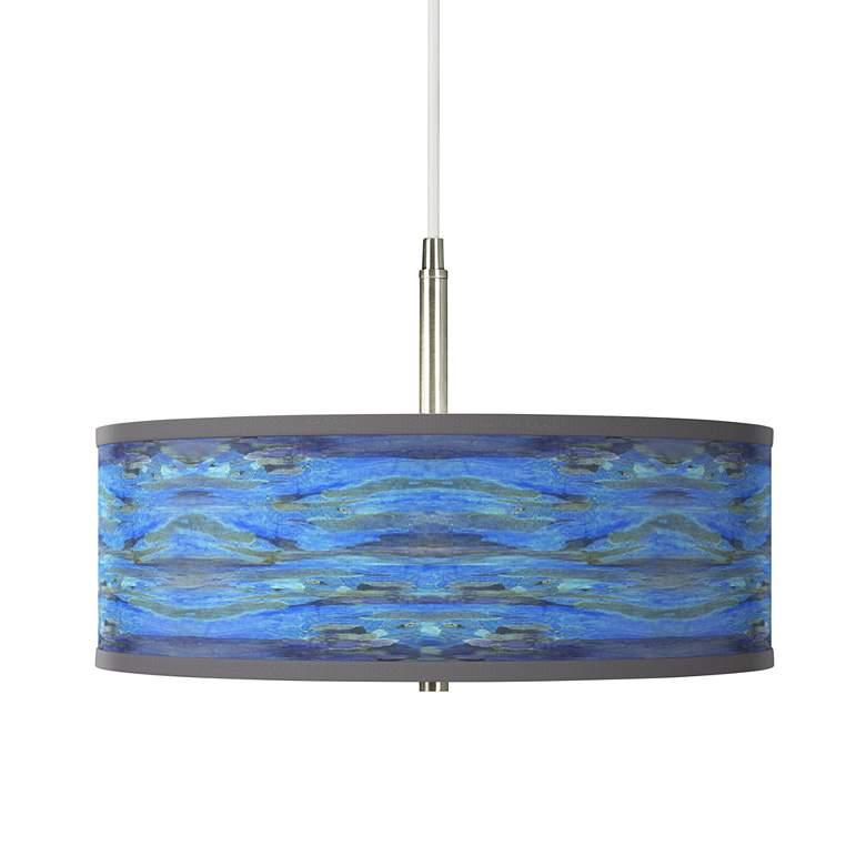 Image 1 Oceanside 16 inch Wide Modern Coastal Giclee Pendant Chandelier