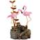 Oceanside 28 1/4" High Flamingos on Rock Outdoor Fountain