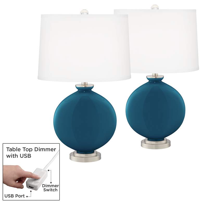 Image 1 Oceanside Carrie Table Lamp Set of 2 with Dimmers