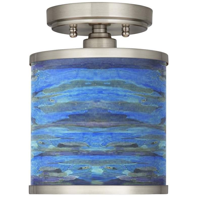 Image 1 Oceanside Cyprus 7" Wide Brushed Nickel Ceiling Light