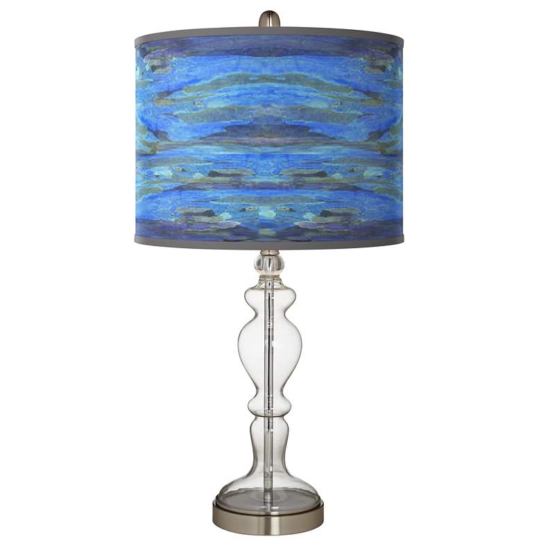 Image 1 Oceanside Giclee Apothecary Clear Glass Table Lamp
