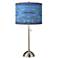 Oceanside Giclee Brushed Nickel Modern Table Lamp