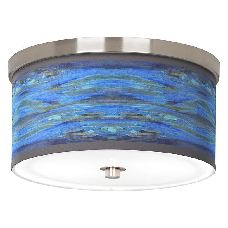 Image 1 Oceanside Giclee Nickel 10 1/4 inch Wide Ceiling Light