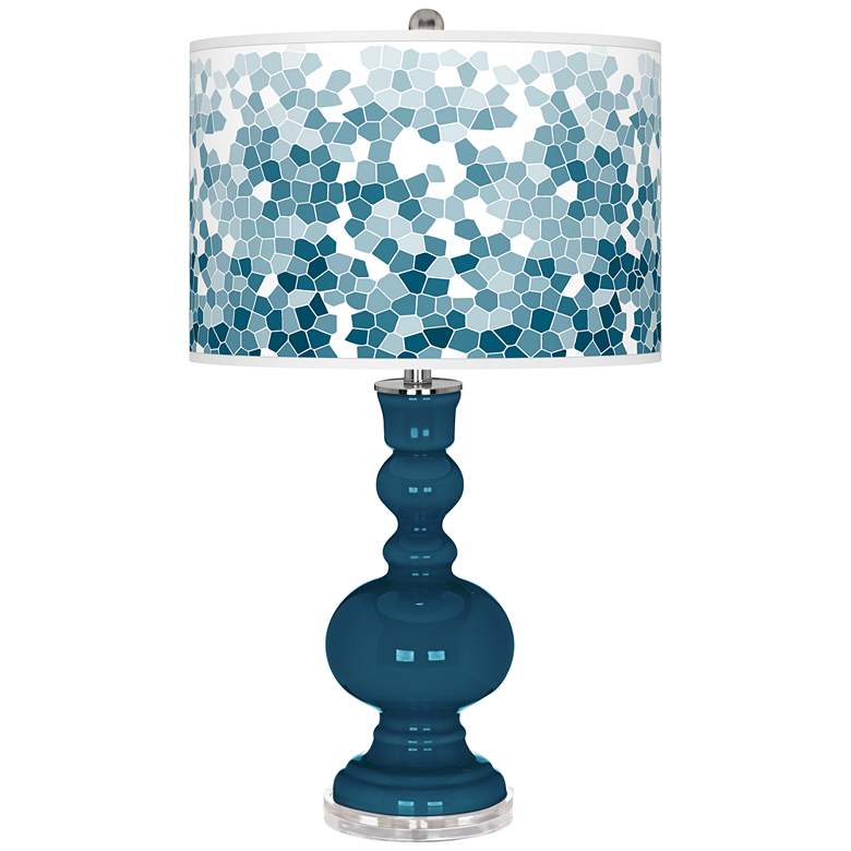 Image 1 Oceanside Mosaic Giclee Apothecary Table Lamp