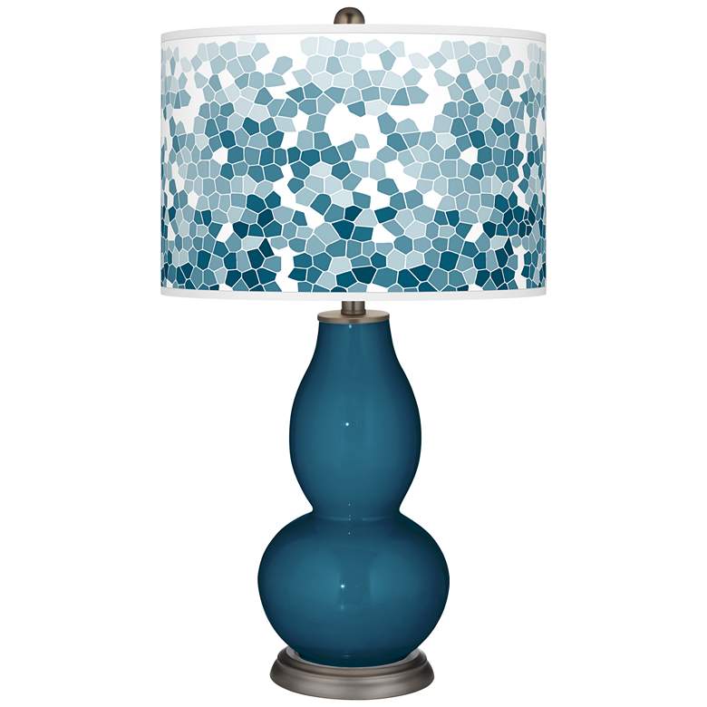 Image 1 Oceanside Mosaic Giclee Double Gourd Table Lamp