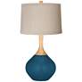 Oceanside Natural Linen Drum Shade Wexler Table Lamp