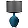 Oceanside Ovo Table Lamp with Organza Black Shade