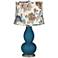 Oceanside Paisley Print Shade Double Gourd Table Lamp