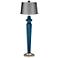 Oceanside Satin Gray Lido Floor Lamp with Color Finial