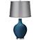 Oceanside - Satin Light Gray Shade Ovo Table Lamp