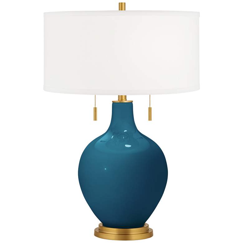 Image 2 Oceanside Toby Brass Accents Table Lamp with Dimmer