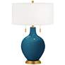 Oceanside Toby Brass Accents Table Lamp with Dimmer