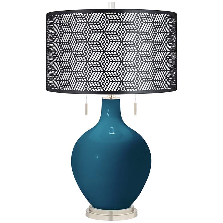 Image 1 Oceanside Toby Table Lamp With Black Metal Shade