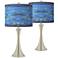 Oceanside Trish Brushed Nickel Touch Table Lamps Set of 2