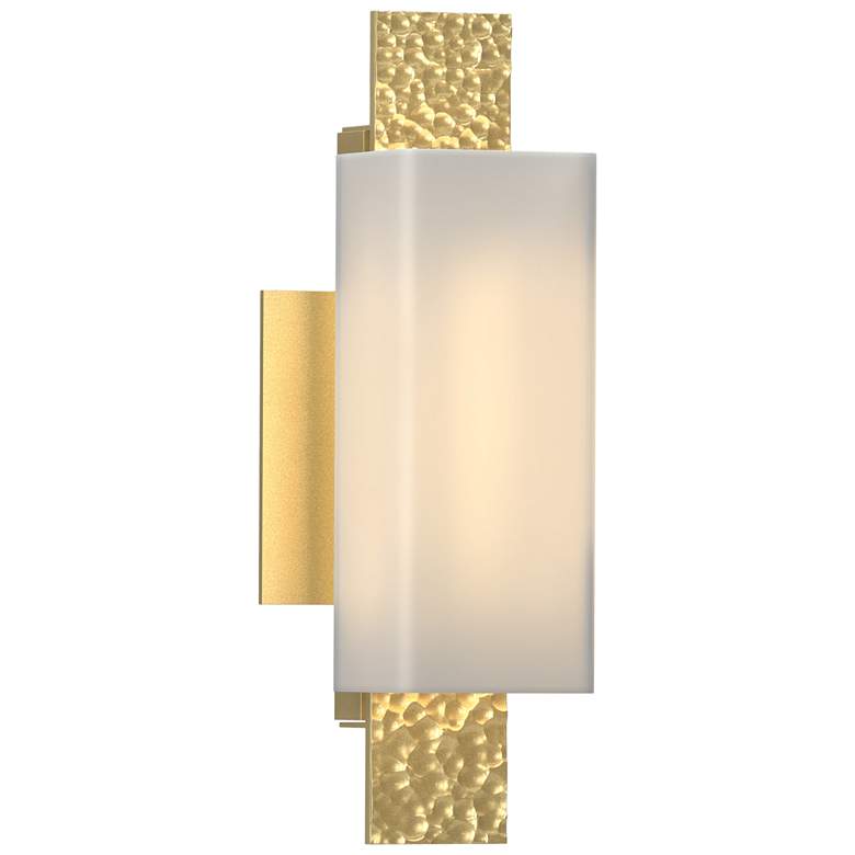 Image 1 Oceanus 12.5" High Modern Brass Sconce With Opal Glass Shade