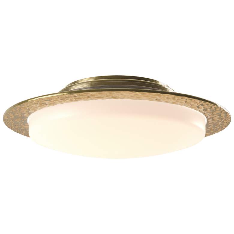 Image 1 Oceanus 16.5" Wide Modern Brass Semi-Flush With Opal Glass Shade