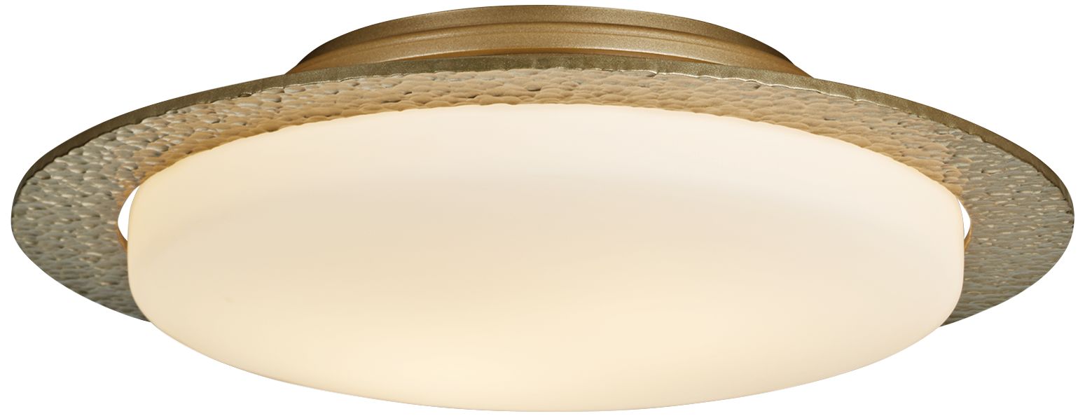 Image 2 Oceanus 16.5" Wide Soft Gold Semi-Flush With Opal Glass Shade more views