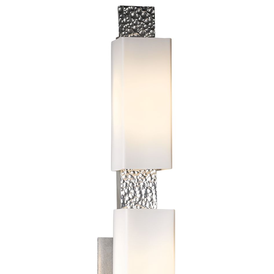 Image 3 Oceanus 3 Light Sconce - Sterling Finish - Opal Glass more views