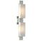 Oceanus 4.6" High 2 Light Sterling Sconce With Opal Glass Shade