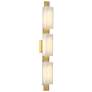 Oceanus 4.6" High 3 Light Modern Brass Sconce With Opal Glass Shade