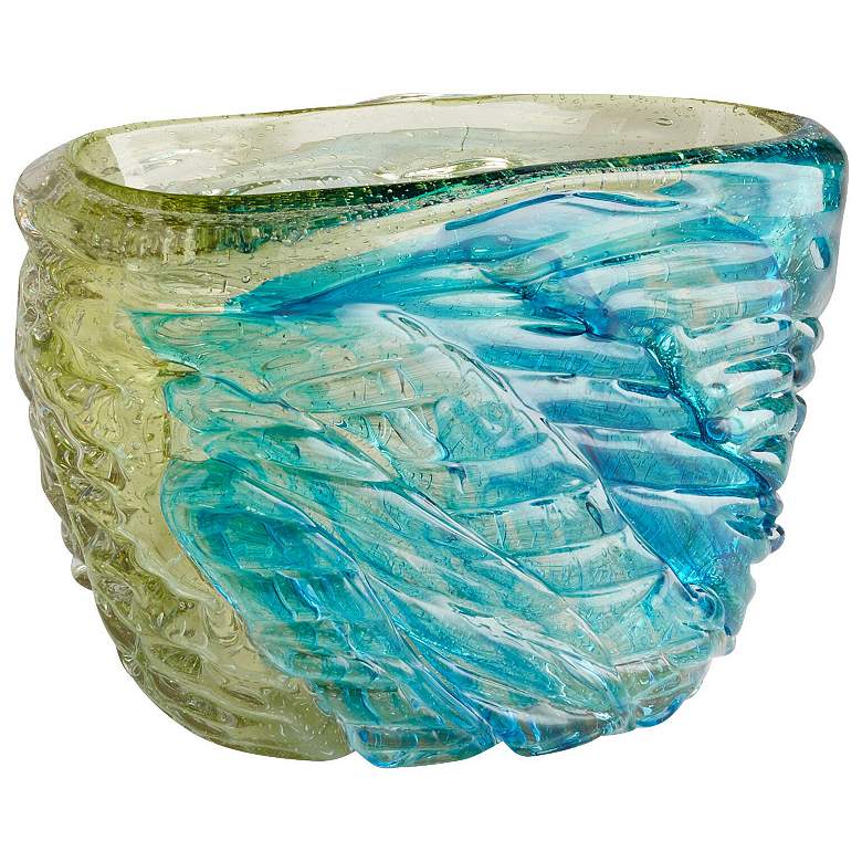 Image 1 Oceanus Oval Bowl-Blue Gn
