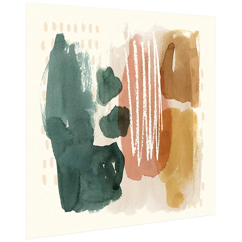 Image 4 Ochre Echo 76"W Square Floating 2-Piece Glass Wall Art Set more views
